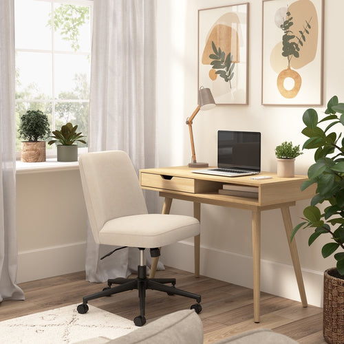 Adjustable Desk and Chair Set in Solid Oak
