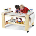 Art Table with a Paper Roll Holder in Birch Plywood