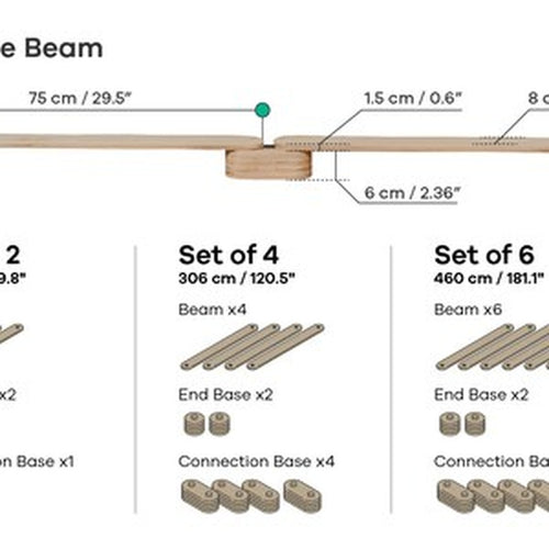 Balance Beam Set in Birch Plywood
