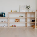 Corner Montessori Shelf in Solid Oak
