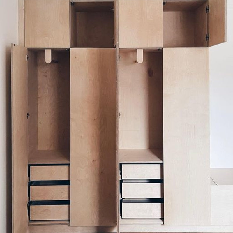 Double Wardrobe Set for a Shared Room in Painted Birch Plywood