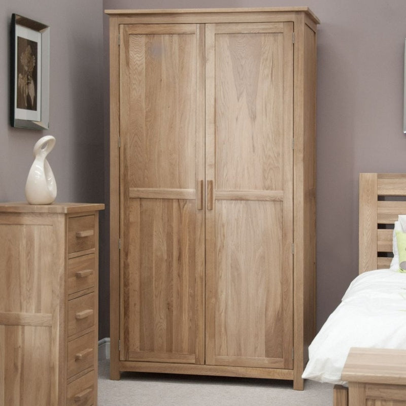 Full Height Wardrobe and Chest Set in Solid Oak