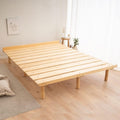 House Frame Floor Bed with a Slatted Roof in Solid Pine