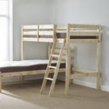 L Shaped Bunk Bed for a Corner in Solid Pine
