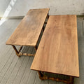 Low Table and Bench Pair in Solid Beech
