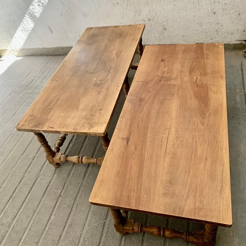 Low Table and Bench Pair in Solid Beech