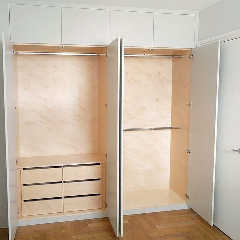 Wardrobe Chest and Changing Top Set in Painted Birch Plywood